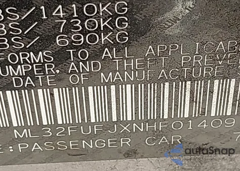 2022 Mitsubishi Mirage G4 Black Edition/Es/Le z USA, uszkodzony, nr VIN ML32FUFJXNHF01409